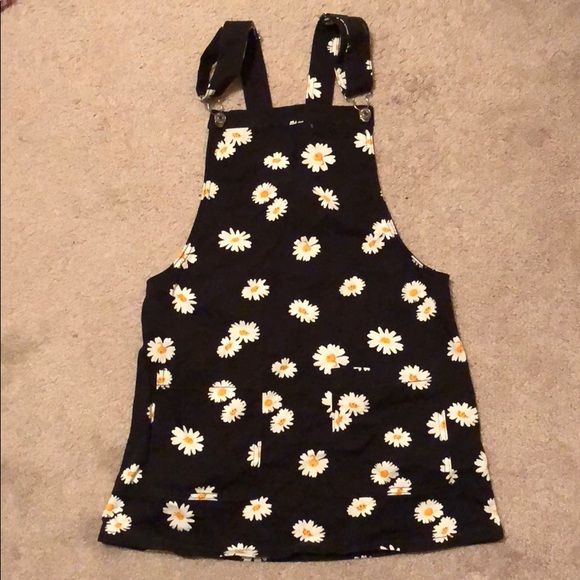 Forever 21 overall suspender denim mini dress - Picture 1 of 3